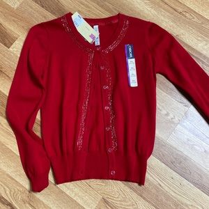 14/16 Girls’ red cardigan